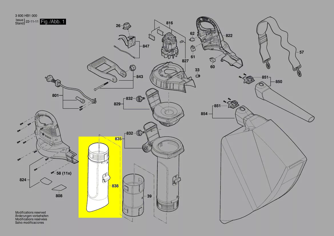 tube aspiration UniversalGardenTidy réf. F 016 F05 418 Bosch